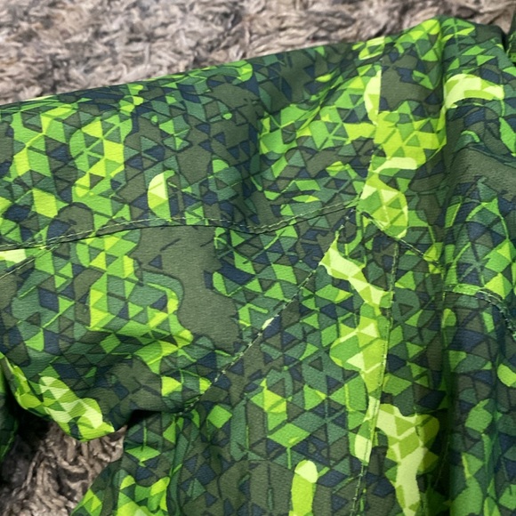 L.L. Bean Green gray printed kids zip Jacket w/ detachable hood sz large 6X/7 - Picture 11 of 12